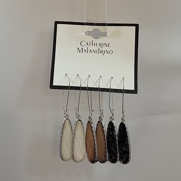BRAND NEW CATHERINE MALANDRINO DANGLING DROP WOMEN"S EARRINGS - Picture 3 of 15